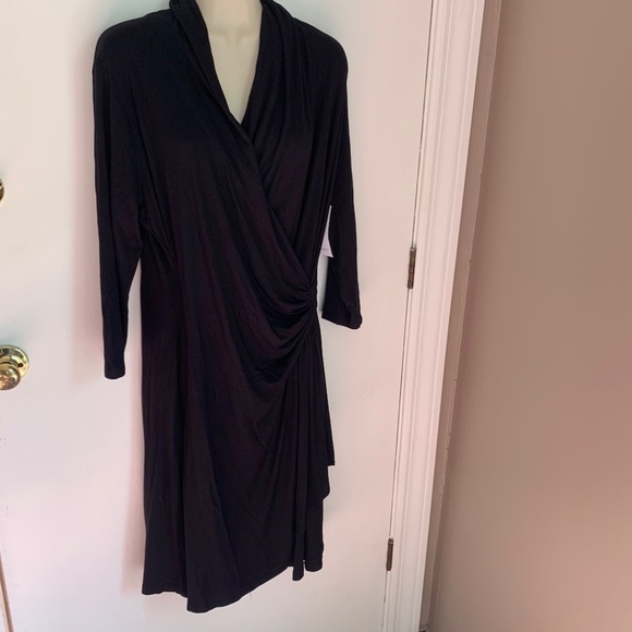 Karen Kane Cascade Faux Wrap Dress 